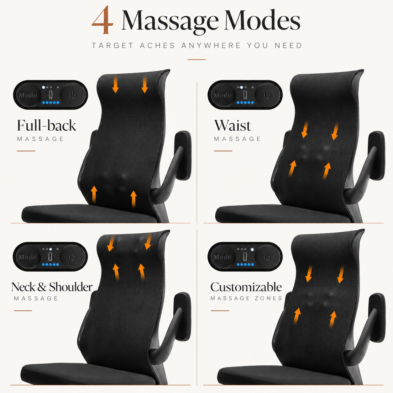 DYKU Pro massage control modes