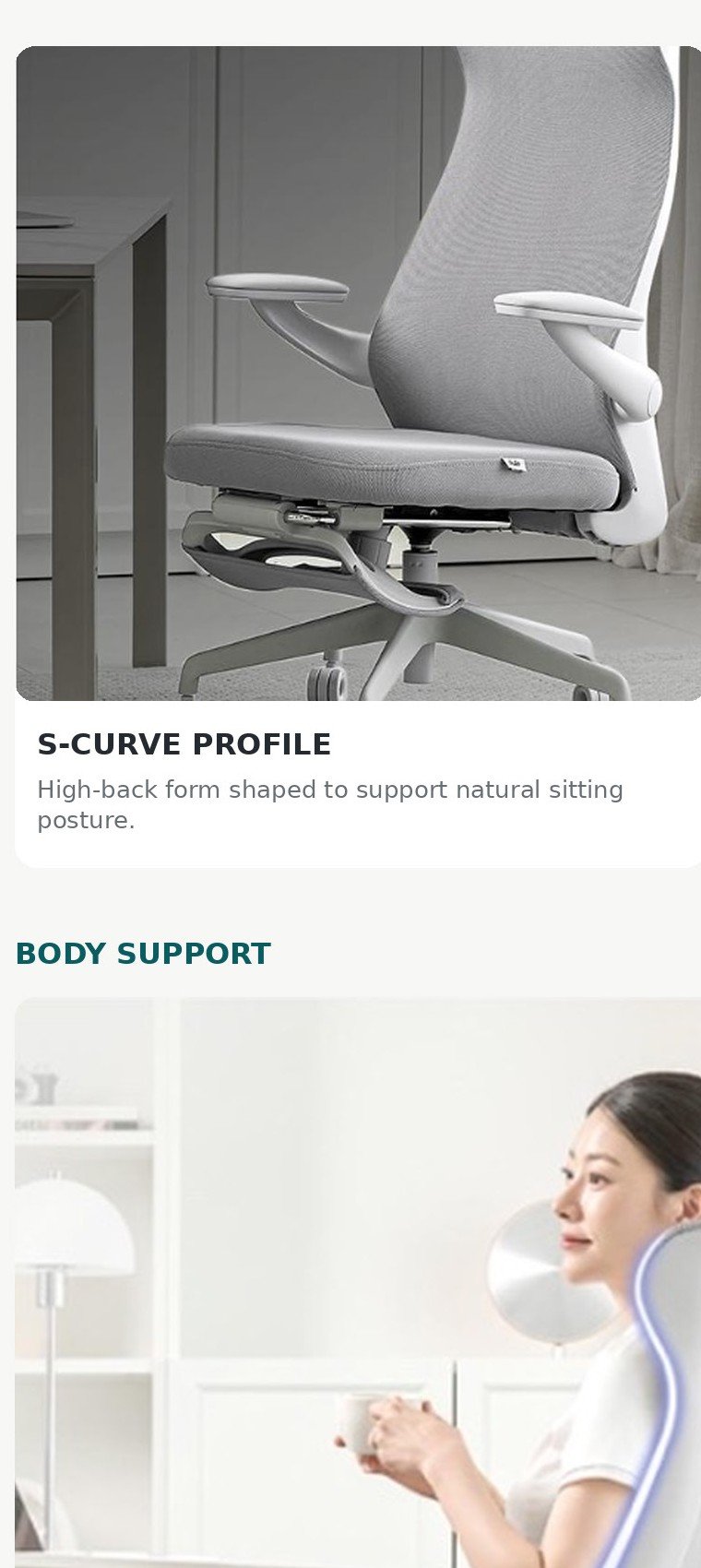 Ergonomic chair support