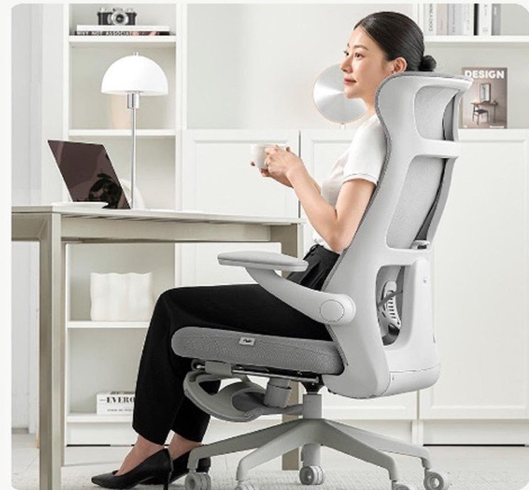 Massage office chair in sitting position