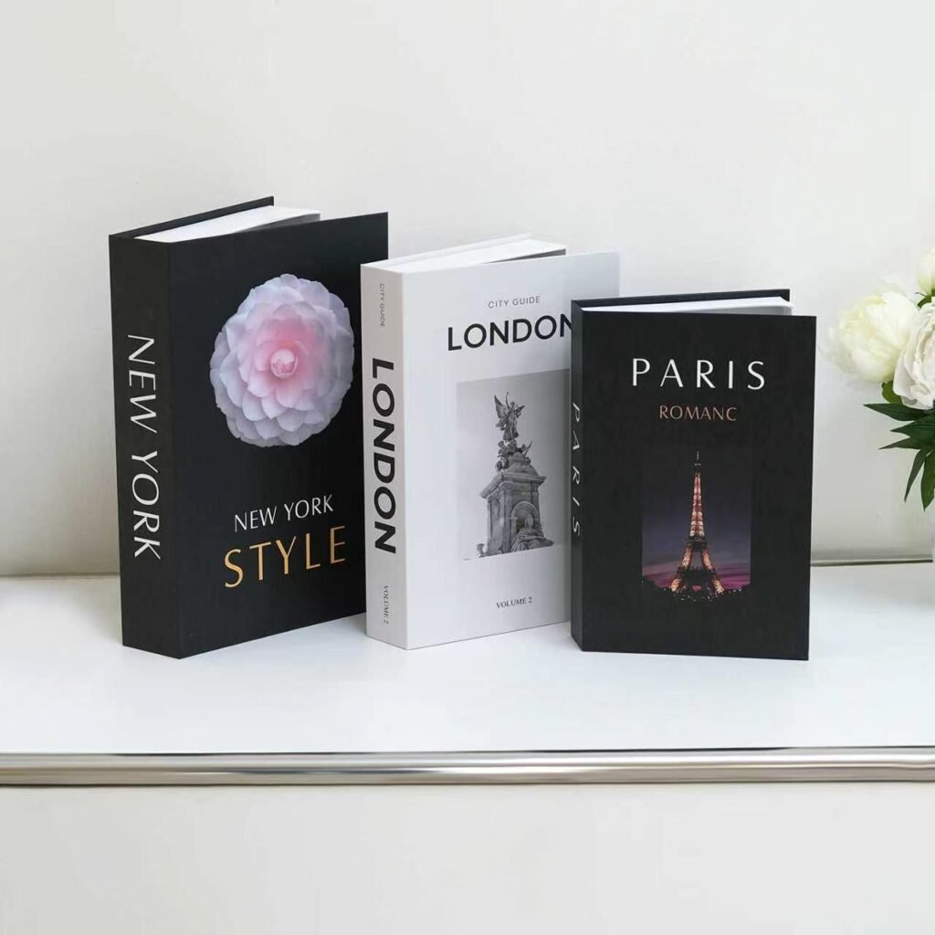 Faux Book Storage Box Set – 3 Piece