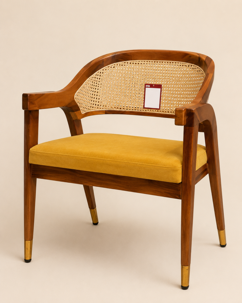 Jodhpur Acacia Armchair – Mustard