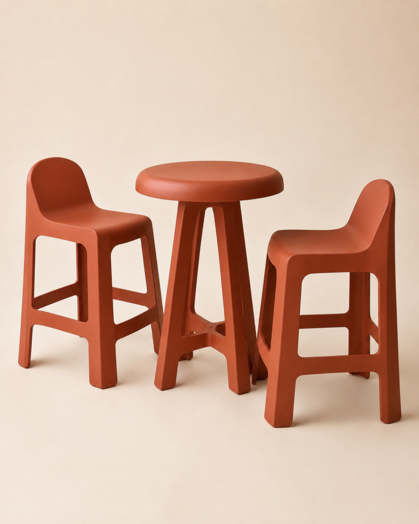 PP High Chair & Bar Table Set – Orange