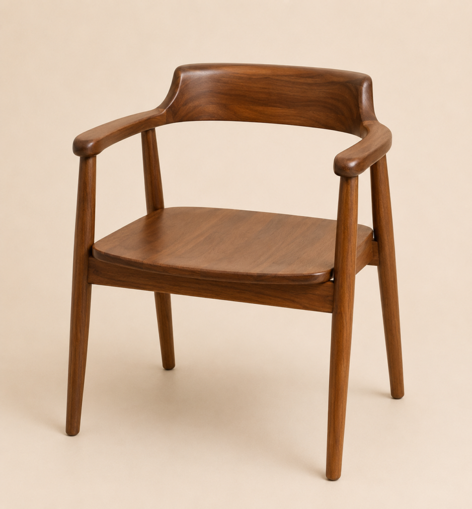 South American Walnut Armchair – Natural Walnut
