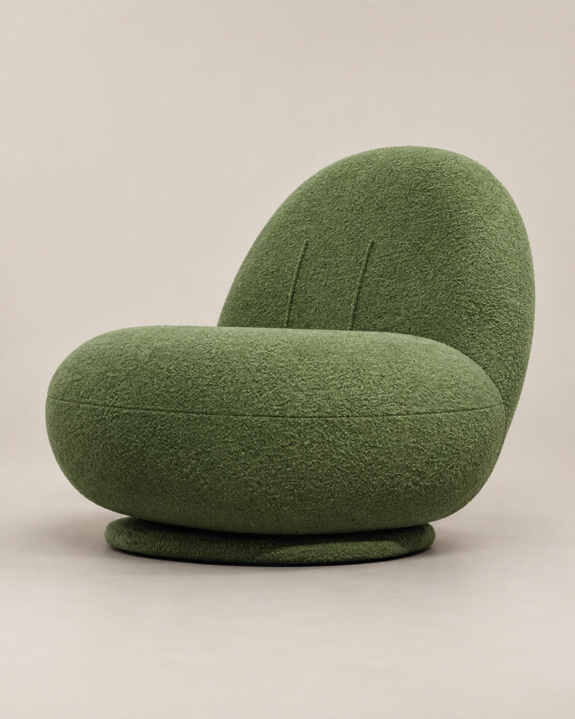 Swivel Fabric Lounge Chair