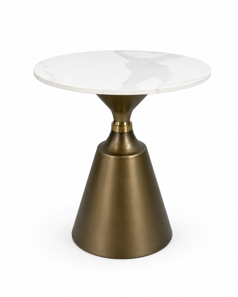 Tile-Top Metal Side Table