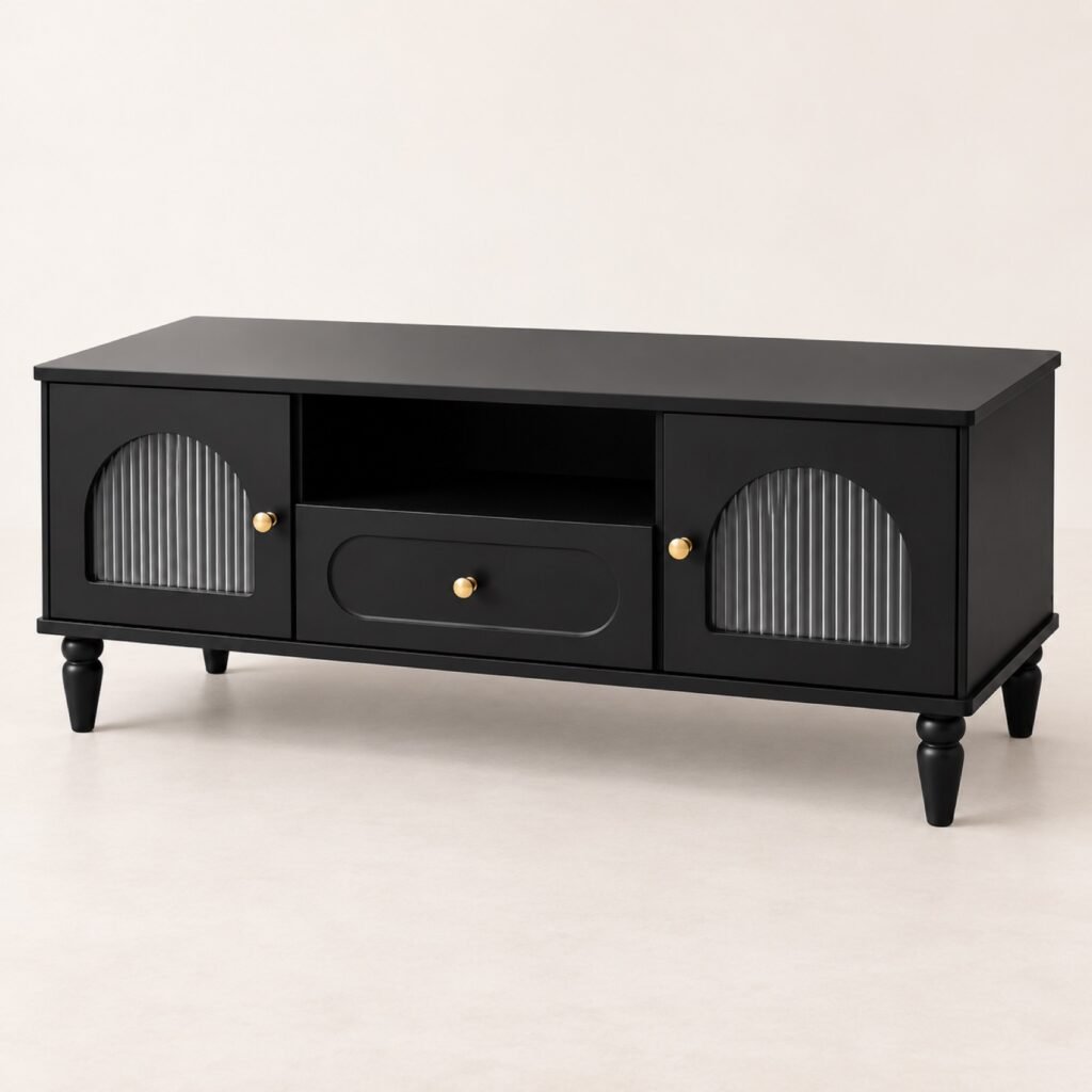 DYKU 120 cm coffee table with storage black