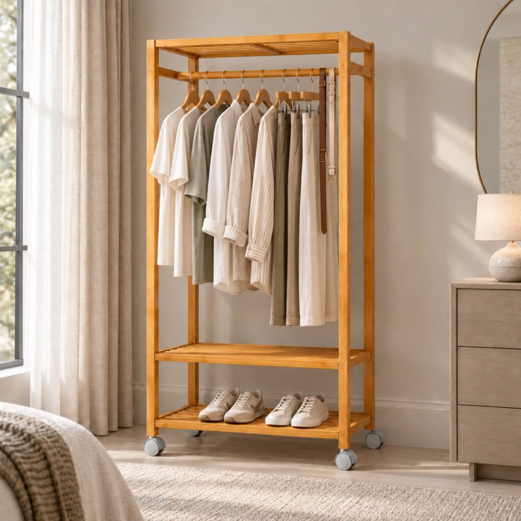 Bamboo Clothes Rack