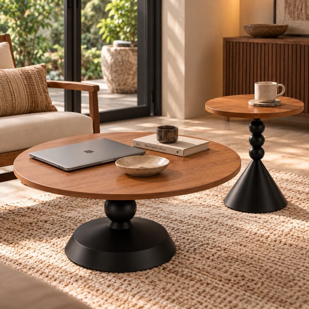 Wood Coffee Table Set